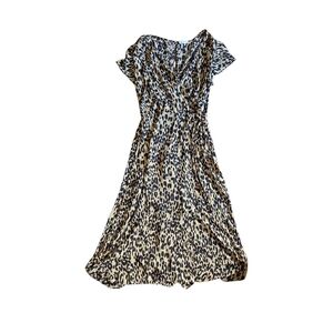 Sienna Sky Black And Tan Faux Wrap Dress